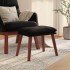 Reposapiés cuero sintético negro 45x29,5x35