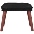 Reposapiés cuero sintético negro 45x29,5x35