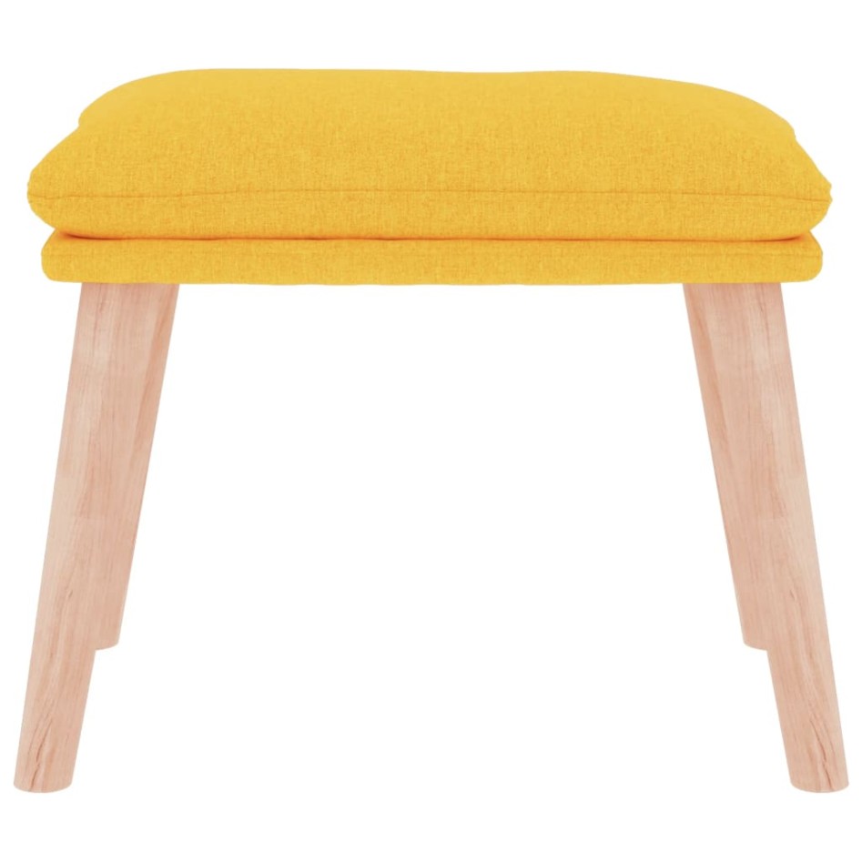 Reposapiés de tela amarillo mostaza 45x29,5x35