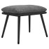 Reposapiés tela y cuero sintético gris claro 45x29,5x35