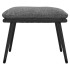 Reposapiés tela y cuero sintético gris claro 45x29,5x35