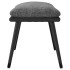 Reposapiés tela y cuero sintético gris claro 45x29,5x35