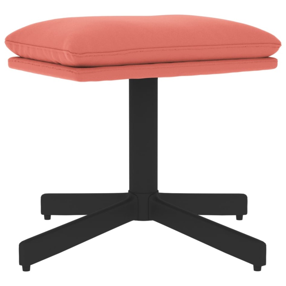 Reposapiés de terciopelo rosa 60x60x36