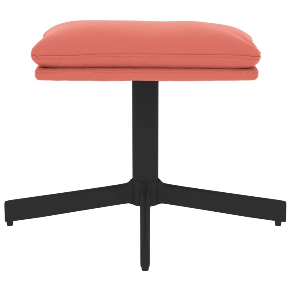 Reposapiés de terciopelo rosa 60x60x36