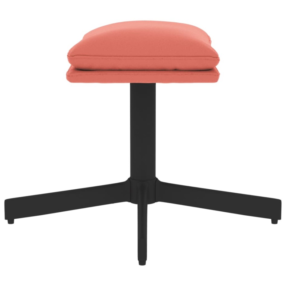 Reposapiés de terciopelo rosa 60x60x36