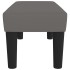 Banco de cuero sintético gris 70x30x30