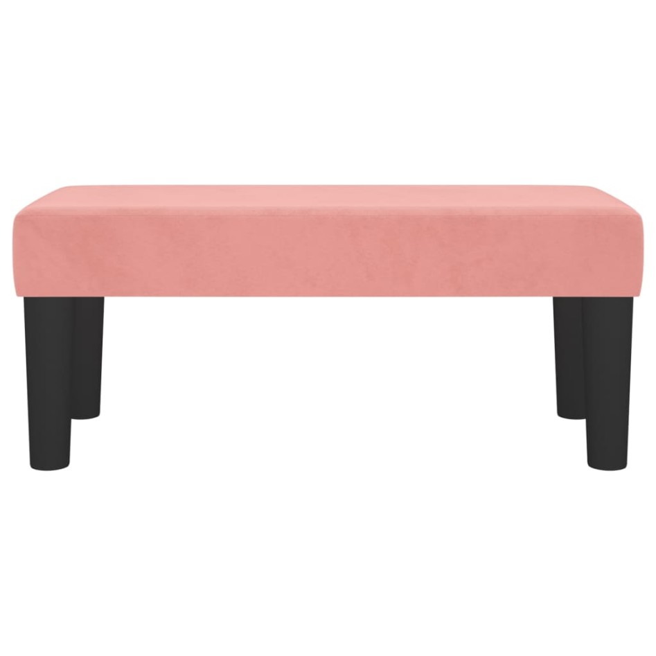 Banco de terciopelo rosa 70x30x30
