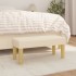 Banco de tela color crema 70x30x30
