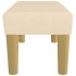 Banco de tela color crema 70x30x30