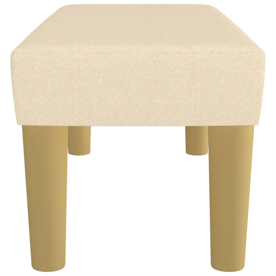 Banco de tela color crema 70x30x30