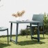 Mesa de camping con aspecto de madera PP verde 79x56x64