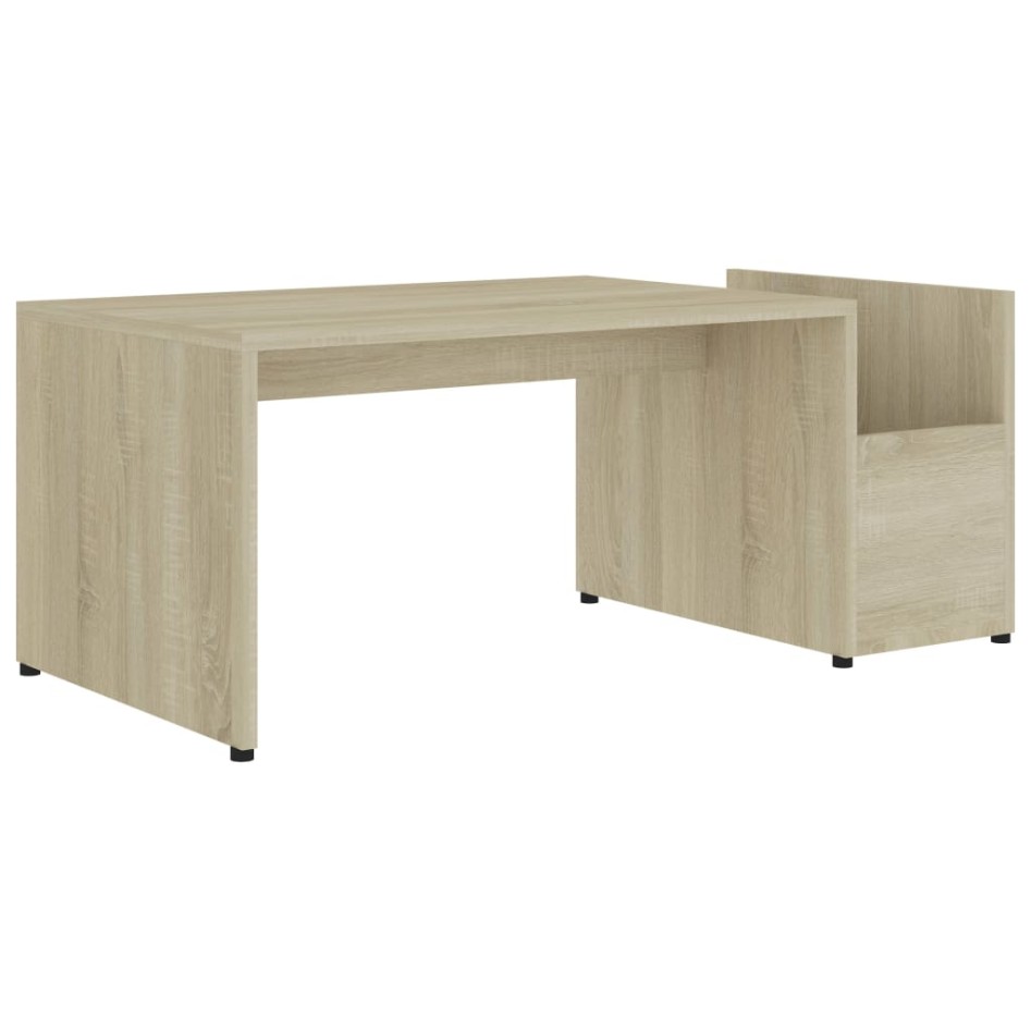 Mesa de centro madera contrachapada color roble 90x45x35