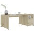 Mesa de centro madera contrachapada color roble 90x45x35