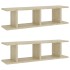 Estantes de pared 2 uds contrachapada roble Sonoma 75x18x20