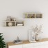 Estantes de pared 2 uds contrachapado roble Sonoma 90x18x20