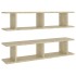 Estantes de pared 2 uds contrachapado roble Sonoma 90x18x20