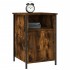 Mesita de noche madera contrachapada roble ahumado 40x42x60