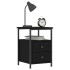Mesita de noche madera de ingeniería negro 34x35,5x50