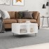 Mesa de centro madera contrachapada blanco brillo 60x50x36,5
