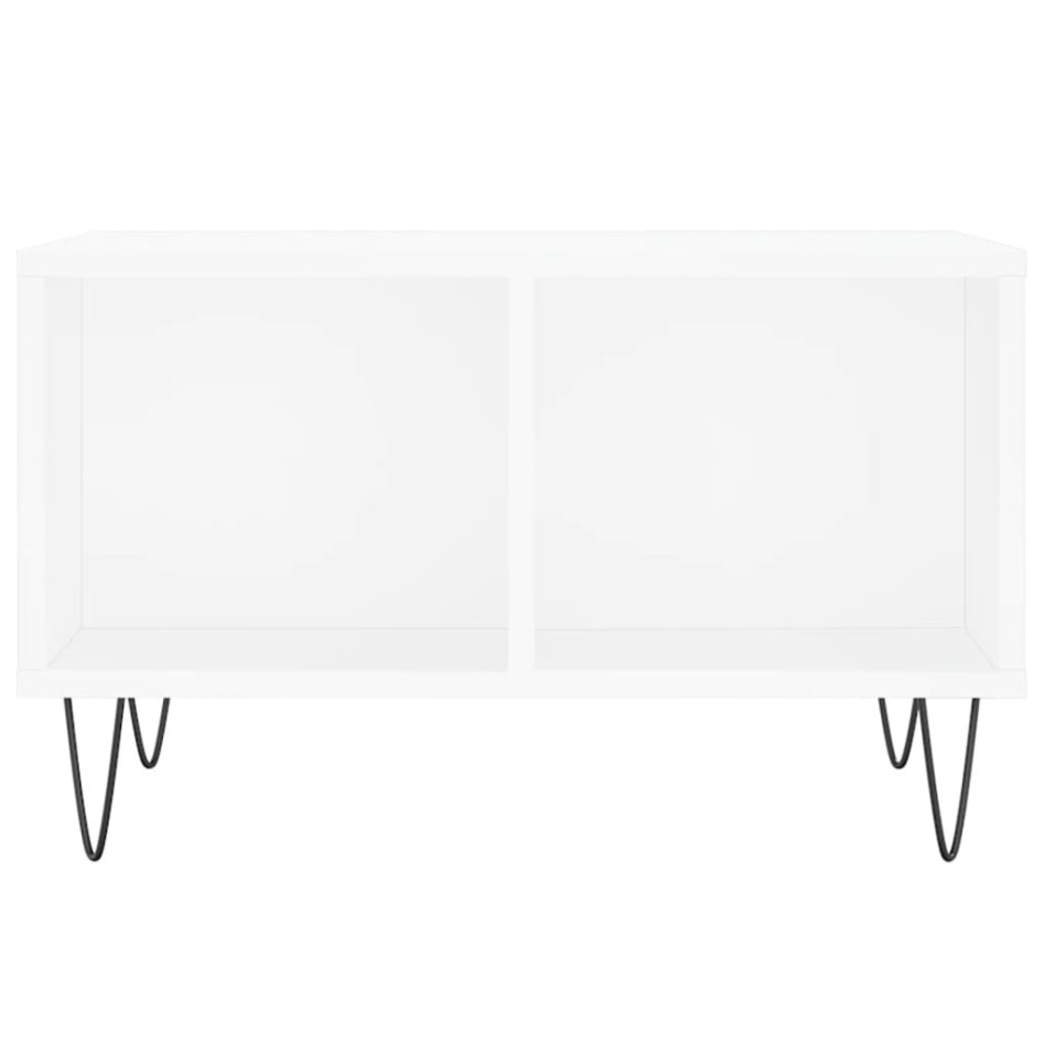 Mesa de centro madera contrachapada blanco 60x50x36,5