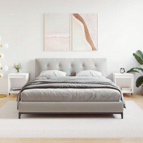 Mesitas de noche 2 uds madera de ingeniería blanco 40x35x50