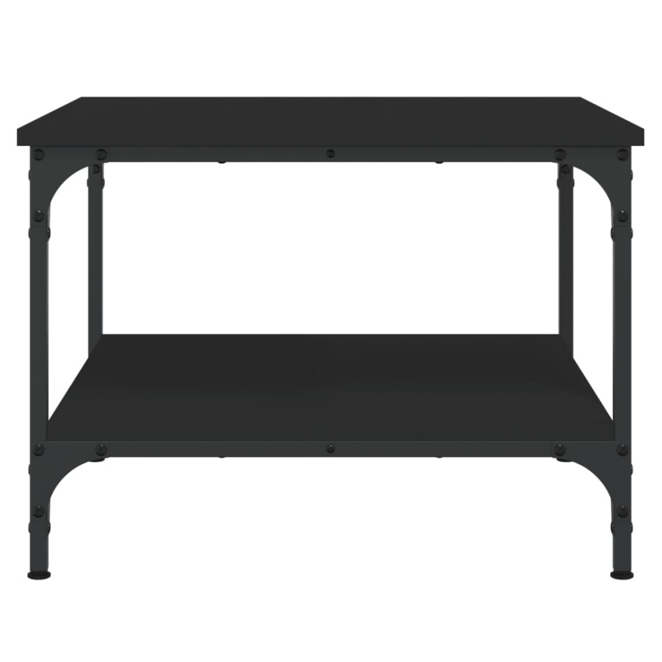 Mesa de centro madera de ingeniería negro 55x55x40