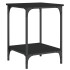 Mesa de centro madera de ingeniería negro 40x40x55