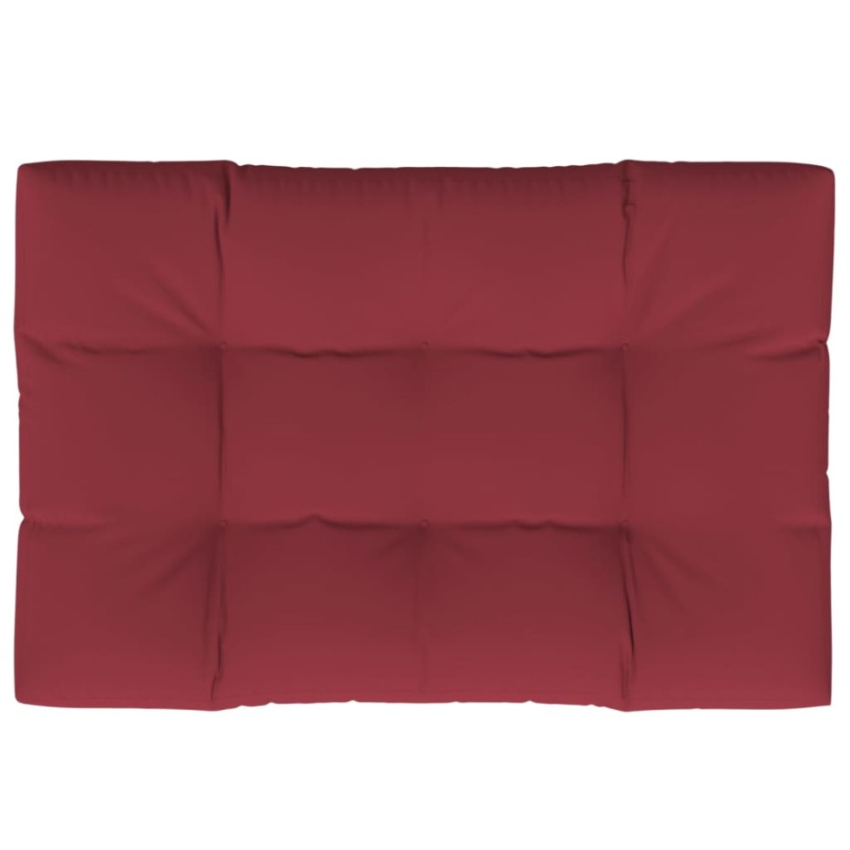 Cojín para muebles de palets tela rojo tinto 120x80x12