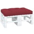Cojín para muebles de palets tela rojo tinto 120x80x12