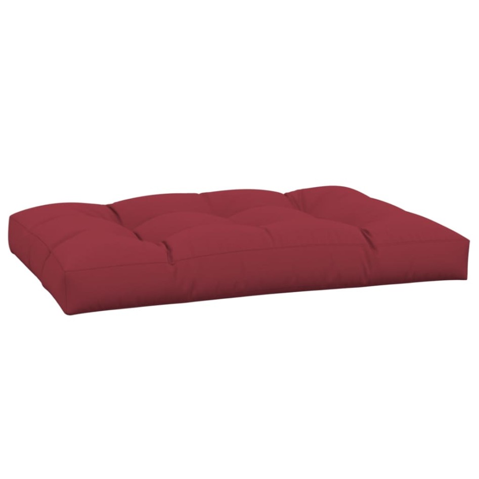 Cojín para muebles de palets tela rojo tinto 120x80x12