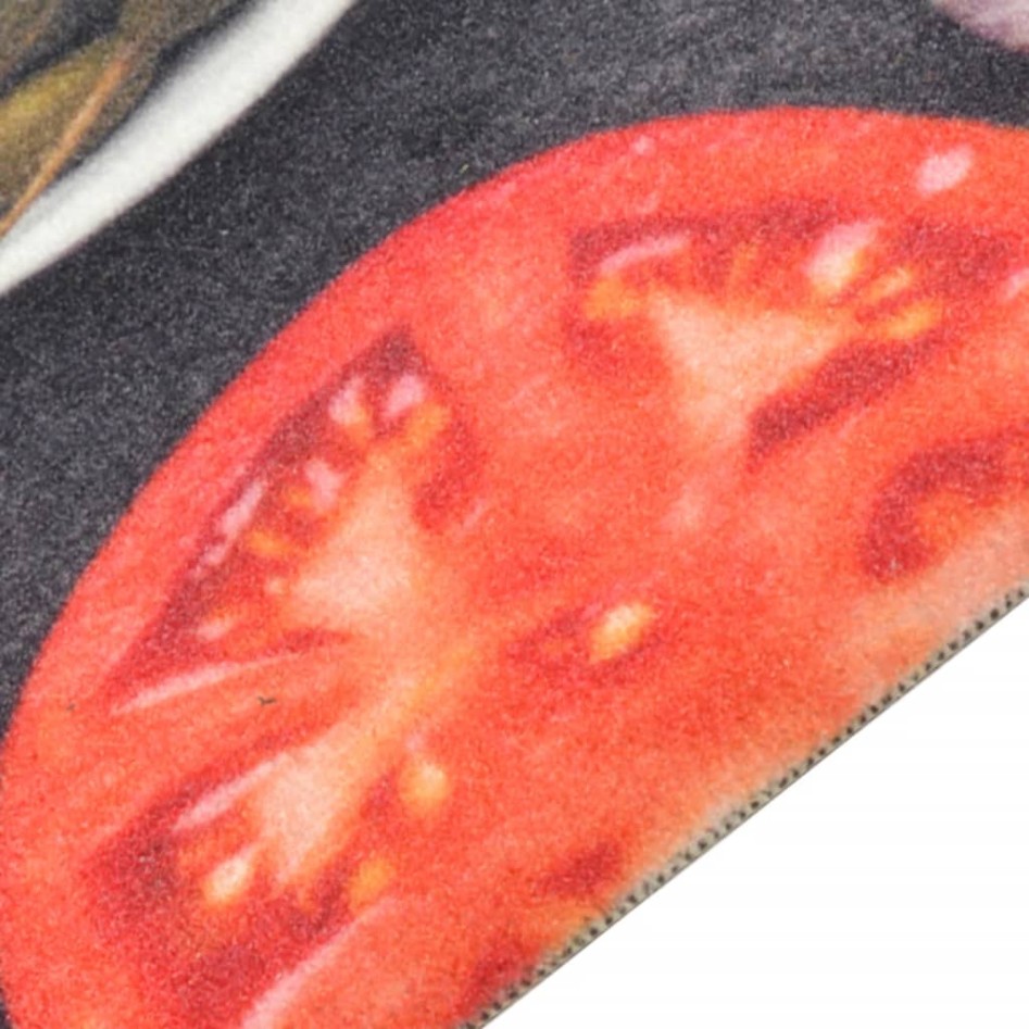 Alfombra de cocina lavable terciopelo dibujo vino cena