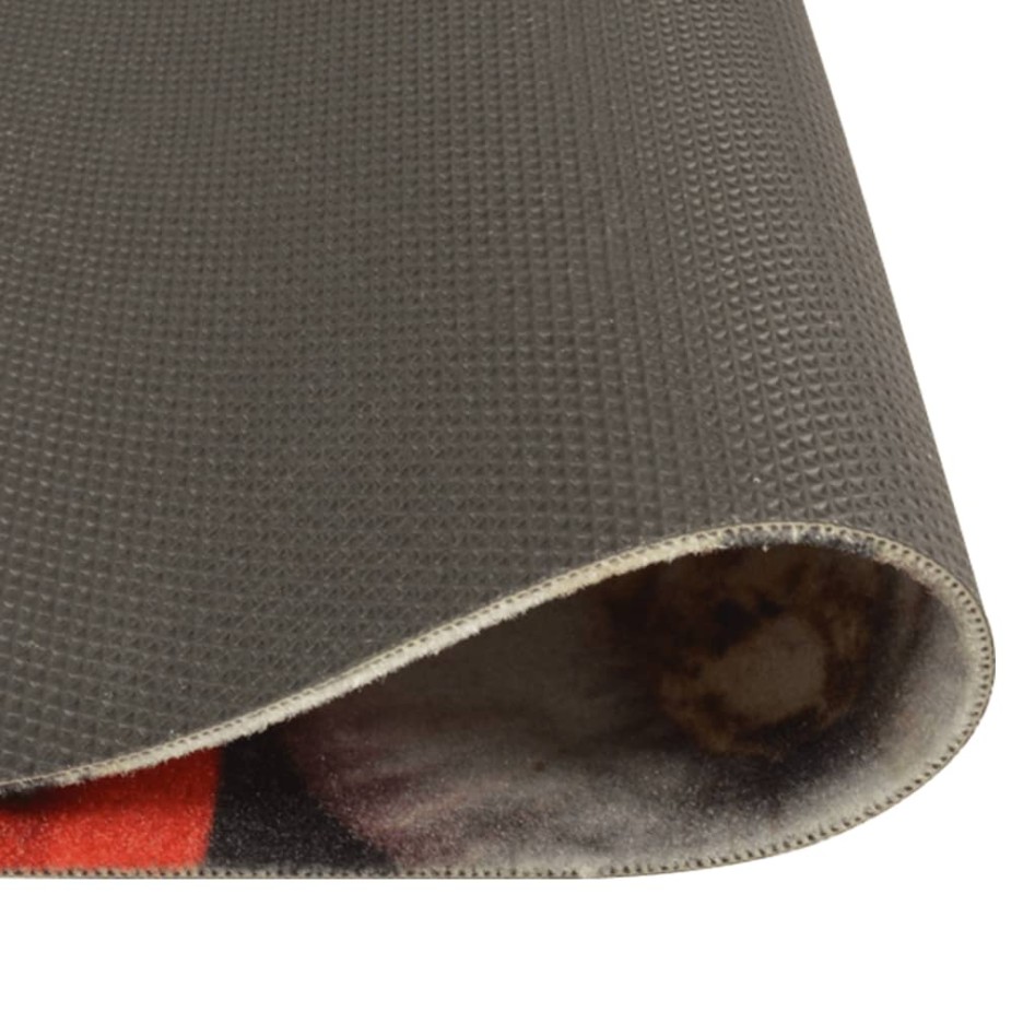 Alfombra de cocina lavable terciopelo dibujo vino cena