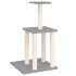 Rascador para gatos con postes de sisal gris claro 85,5
