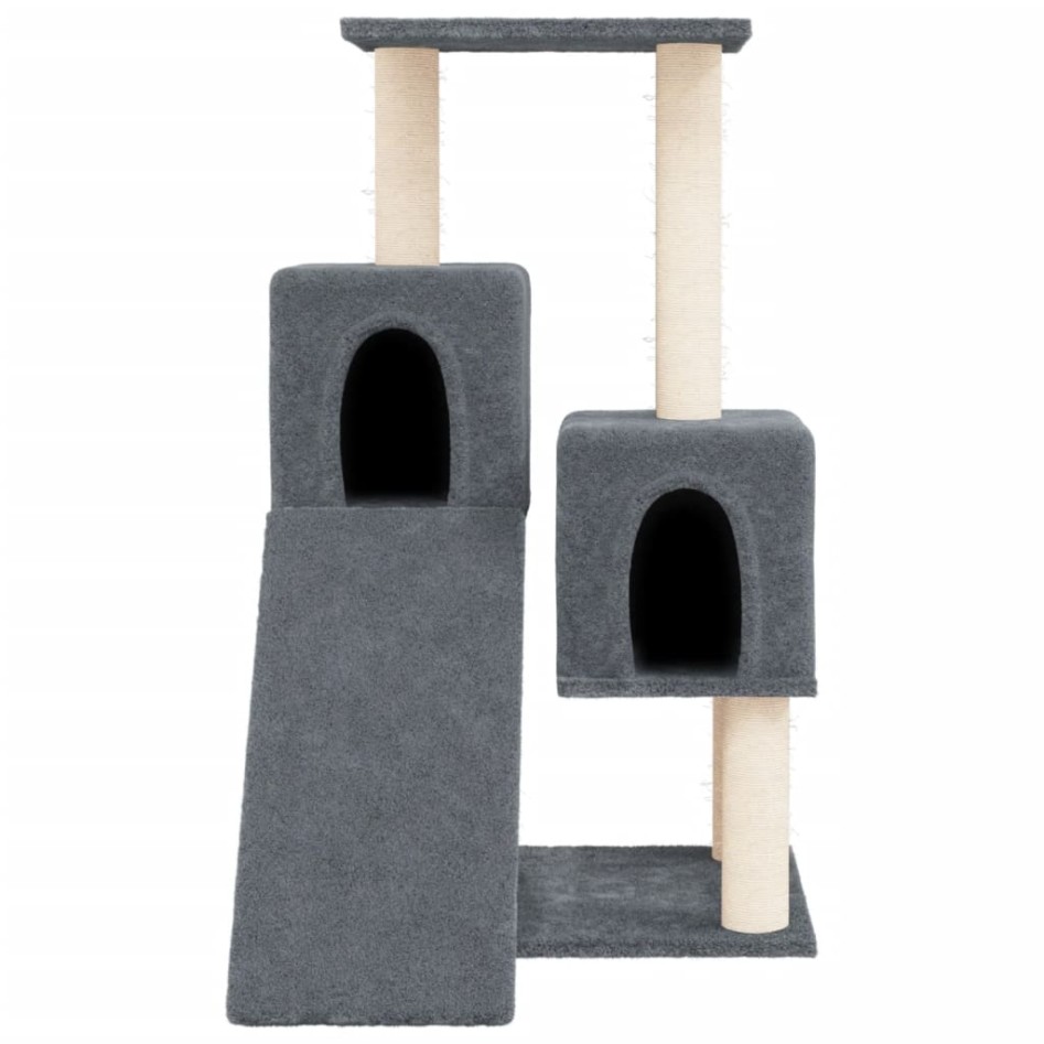 Rascador para gatos con postes de sisal gris oscuro 82
