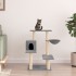 Rascador para gatos con postes de sisal gris claro 82,5