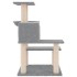 Rascador para gatos con postes de sisal gris claro 82,5