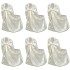 Set de 6 Fundas de color crema para sillas, banquetes y