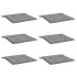 Cojines de silla de jardín 6 uds tela Oxford gris 40x40x3