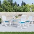 Cojines de silla de jardín 6 uds tela Oxford azul 40x40x3