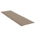 Cojín de tumbona de tela Oxford gris taupé 200x50x3