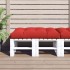 Cojín para sofá de palets de tela rojo 120x80x12