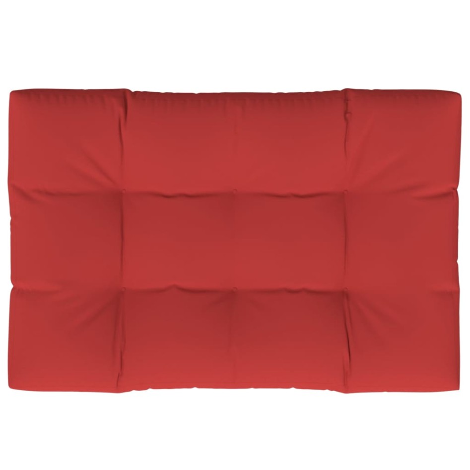 Cojín para sofá de palets de tela rojo 120x80x12