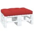 Cojín para sofá de palets de tela rojo 120x80x12