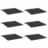 Cojines de silla de jardín 6 uds tela Oxford negro 50x50x3