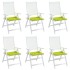 Cojines de silla de jardín 6 uds tela Oxford verde 50x50x3