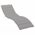 Cojín de tumbona de tela Oxford gris 200x50x3