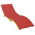 Cojín de tumbona de tela Oxford rojo 200x50x3