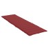 Cojín de tumbona de tela Oxford rojo tinto 200x60x3