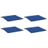 Cojines de silla de jardín 4 uds tela azul 40x40x3