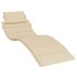Cojín de tumbona de tela Oxford beige 186x58x3